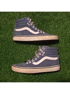 Vans SK8-Hi Sneakers Womens 8.5 Navy Blue High Top Skate Shoes